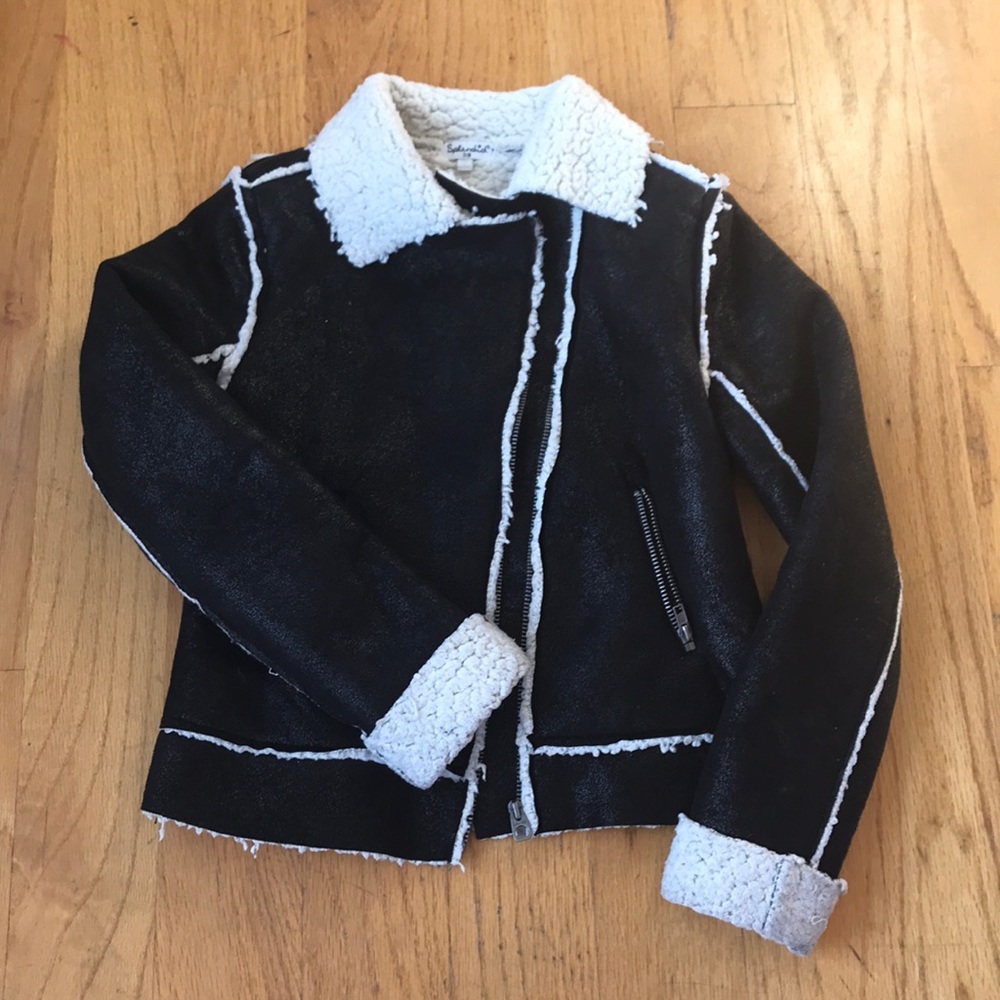 Splendid Coat Size 7/8 Sparkle Black and White